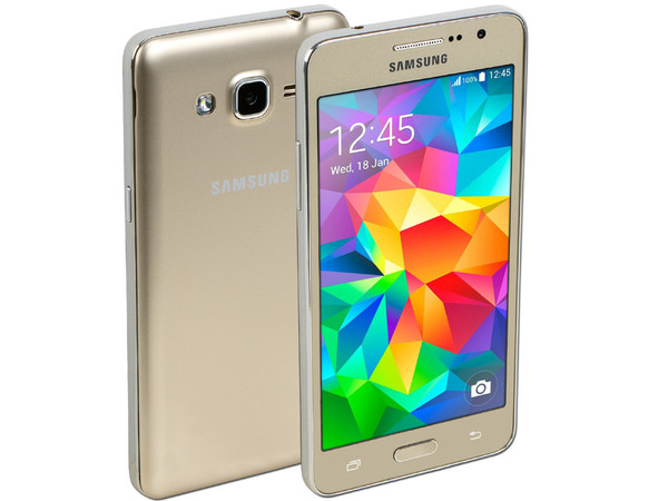 Smartphone Samsung Galaxy Grand Prime:
Procesador Quad Core (1.3 GHz),
Memoria RAM de 1GB, Almacenamiento de 8GB (expandible con microSD),
Pantalla 5.0