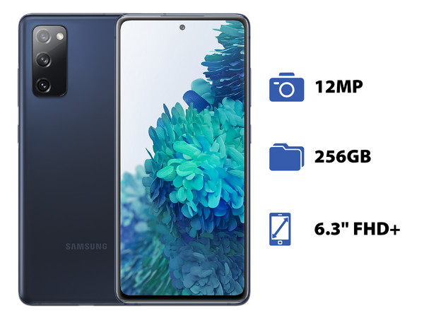 Smartphone Samsung Galaxy S20 FE:
Procesador Exynos 990 Octa Core (hasta 2.73 GHz),
Memoria RAM de 8GB, Almacenamiento de 256GB,
Pantalla Super AMOLED de 6.3