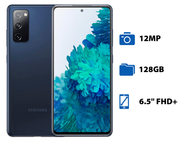 Smartphone Samsung Galaxy S20 FE 5G:
Procesador Snapdragon 865 5G,
Memoria RAM de 6GB, Almacenamiento de 128GB,
Pantalla Super AMOLED de 6.5