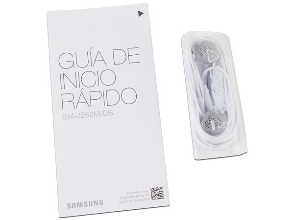 Smartphone Samsung Galaxy J2 Core SM-J260M/DS:
Procesador Quad Core (hasta 1.4GHz),
Memoria RAM de 1GB,
Almacenamiento de 8GB,
Pantalla LED Multi Touch de 5.0