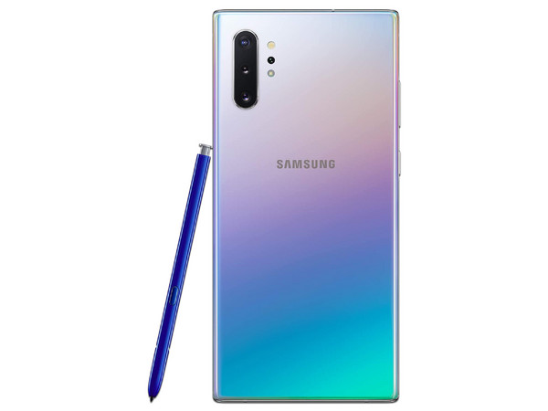 Smartphone Samsung Galaxy Note10+ Aura Glow:
Procesador Octa-Core (hasta 2.8 GHz),
Memoria RAM de 12GB, Almacenamiento de 256GB,
Pantalla AMOLED Multi Touch de 6.8