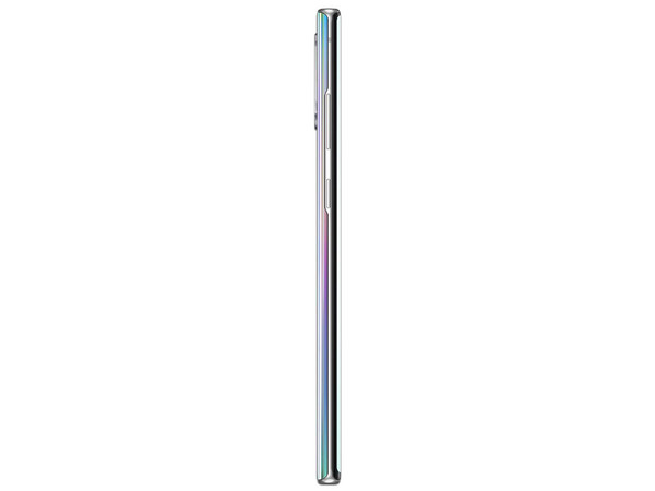 Smartphone Samsung Galaxy Note10+ Aura Glow:
Procesador Octa-Core (hasta 2.8 GHz),
Memoria RAM de 12GB, Almacenamiento de 256GB,
Pantalla AMOLED Multi Touch de 6.8