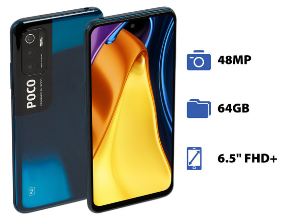 Smartphone Xiaomi Poco M3 Pro:
Procesador Dimensity 700 (hasta 2.2 GHz),
Memoria RAM de 4GB, Almacenamiento de 64GB,
Pantalla LED Multi Touch de 6.5
