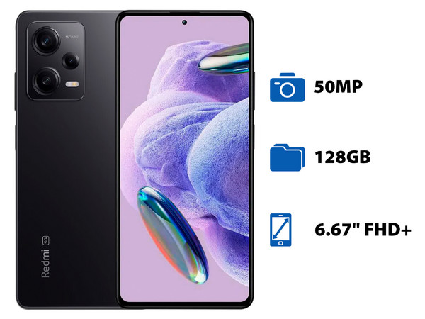 Smartphone Xiaomi Redmi Note 12 Pro 5G:
Procesador MediaTek Dimensity 1080 (hasta 2.6 GHz),
Memoria RAM de 6GB,
Almacenamiento de 128GB,
Pantalla OLED de 6.67