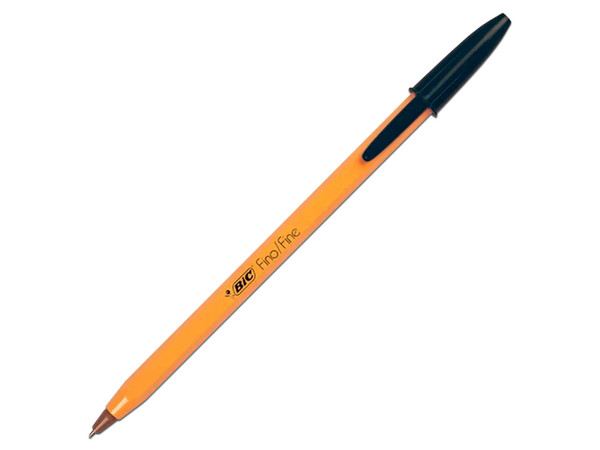 Bolígrafo BIC Cristal Precisión, Punto fino de 0.8mm, 12 piezas, Color Negro.