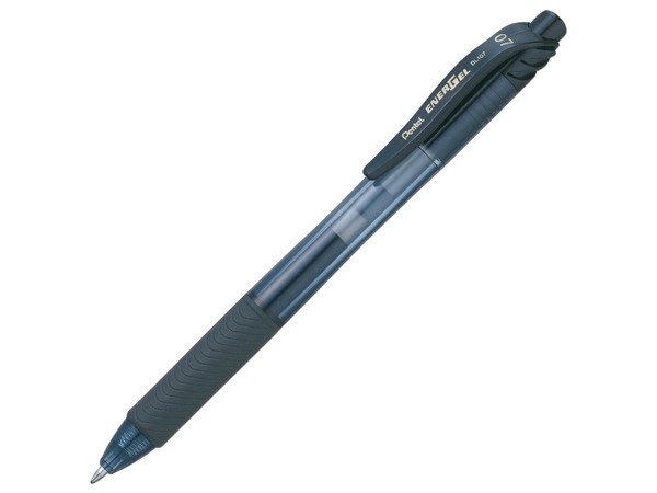 Bolígrafo de gel PENTEL ENERGEL X de punta retráctil, Punto 0.7mm, Color Negro.