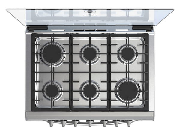 Estufa empotrable Whirlpool WER3000D, con 6 quemadores, 30
