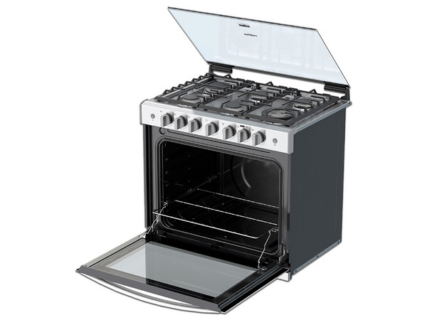 Estufa empotrable Whirlpool WER5100S, con 6 quemadores, 30