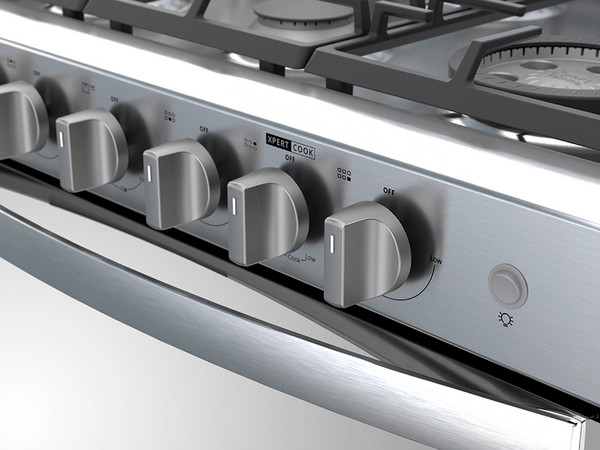Estufa empotrable Whirlpool WER5100S, con 6 quemadores, 30