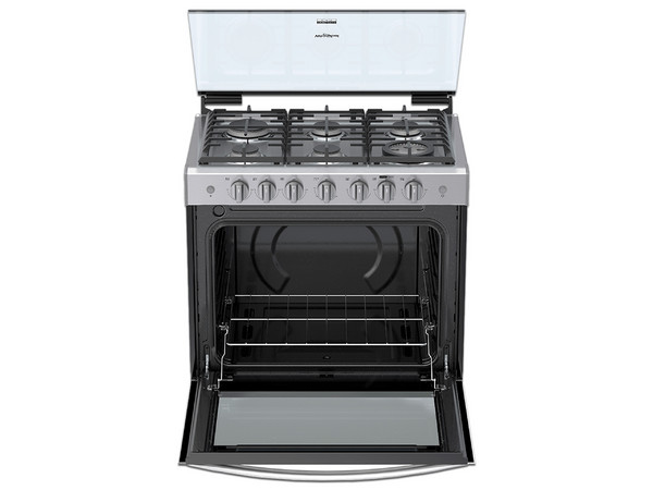 Estufa empotrable Whirlpool WER5100S, con 6 quemadores, 30
