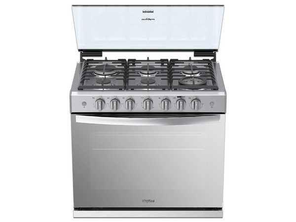 Estufa empotrable Whirlpool WER5100S, con 6 quemadores, 30