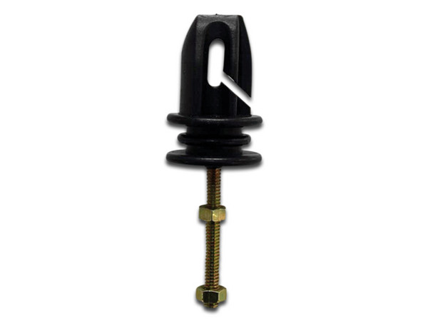 Aislador Yonusa para cercos eléctricos, Resistente a la corrosión y Tensión, Color Negro.
