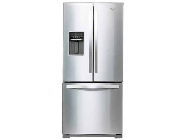 Refrigerador French Door Whirlpool MWRF220SEHM de 20 Pies Cúbicos, 557 L, Dispensador de Agua, 120V, Color Gris.