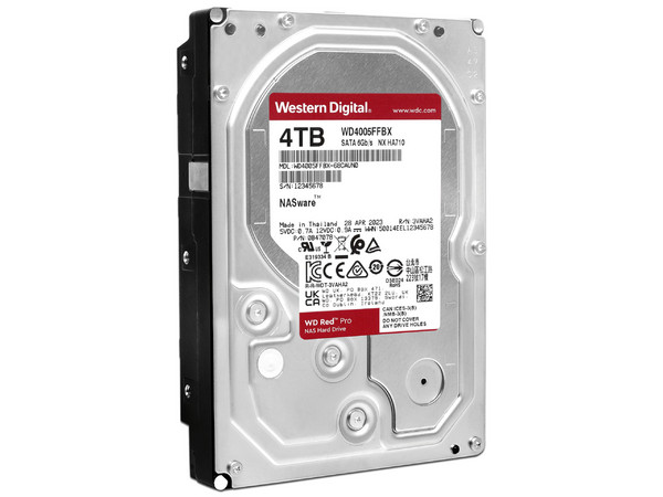 Disco Duro Western Digital Red Pro de 4TB, Caché 256MB, 7200 RPM, SATA III (6.0 Gb/s), para Sistemas NAS.