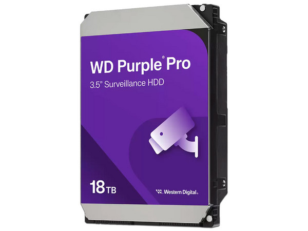 Disco Duro Videovigilancia Western Digital WD Purple Pro 3.5, 18TB, SATA, 6 Gbit/s,512MB Cache.