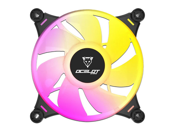 Ventilador individual Ocelot Gaming, ARGB, 120mm, 4 pines.