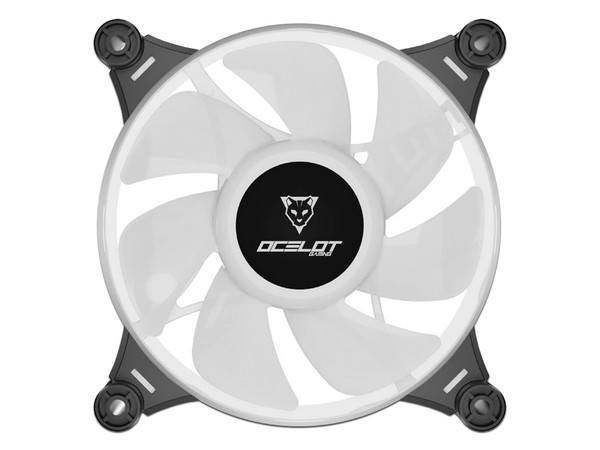 Ventilador individual Ocelot Gaming, ARGB, 120mm, 4 pines.