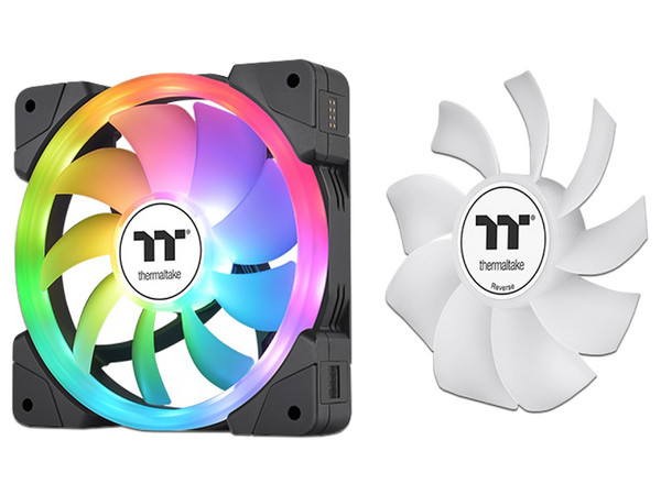 Kit de 3 Ventiladores Thermaltake Swafan EX12 ARGB Sync de 120mm. Color Negro.