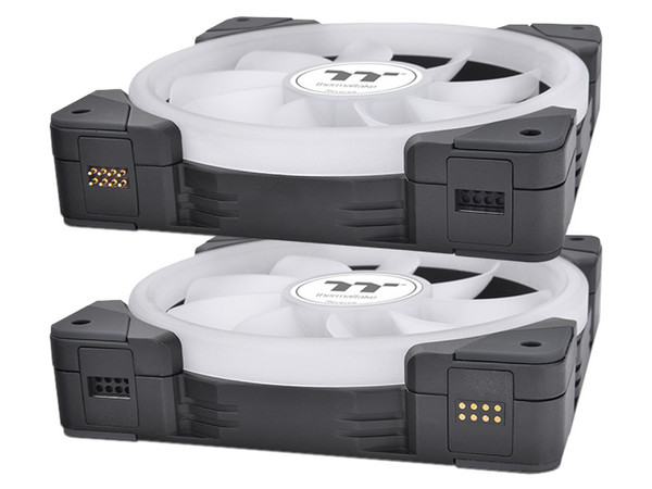 Kit de 3 Ventiladores Thermaltake Swafan EX12 ARGB Sync de 120mm. Color Negro.