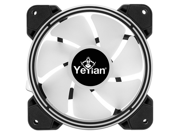 Kit de 3 ventiladores ARGB Yeyian YCF-3KFS-01, de 120mm, Incluye hub, control remoto y 2 tiras LED ARGB.