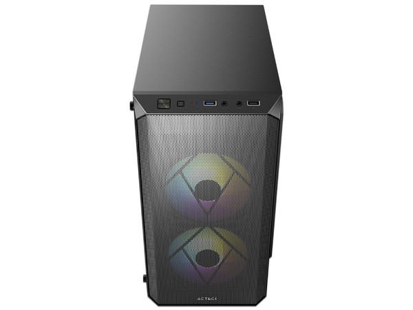 Gabinete Acteck Doom Gl630 Micro Torre, Micro-ATX, Fuente de poder de 500W, Color Negro.
