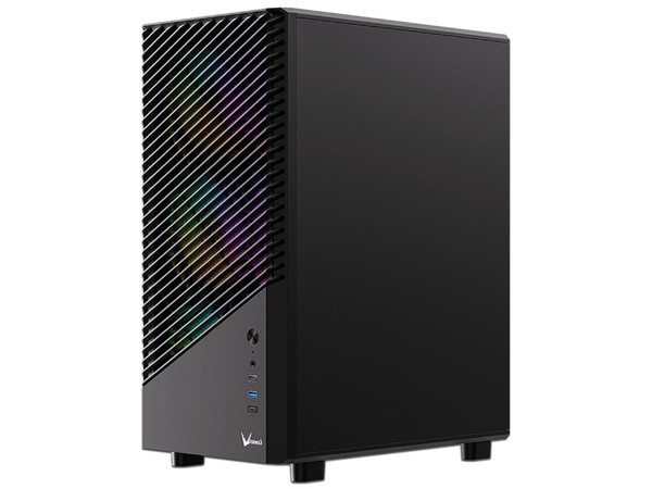 Gabinete Gamer Formula Mana Geometry, Mid-Tower, ATX, (No incluye fuente de poder), Color Negro.