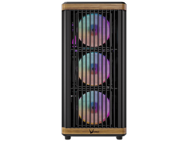 Gabinete Gamer Formula Tiberline T1, Mid-Tower, ATX, Ventiladores 3 x 120mm RGB, (No incluye fuente de poder), Color Negro.