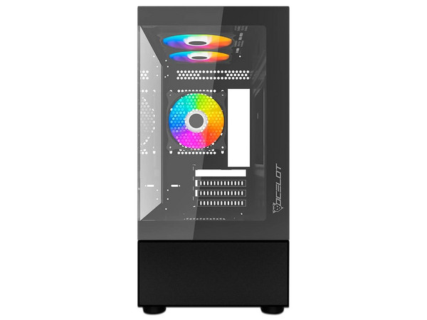 Gabinete Ocelot GLASS EN6, Mid-Tower, Micro-ATX, (No Incluye Fuente de Poder), Color Negro.