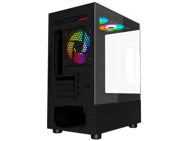Gabinete Ocelot GLASS EN6, Mid-Tower, Micro-ATX, (No Incluye Fuente de Poder), Color Negro.