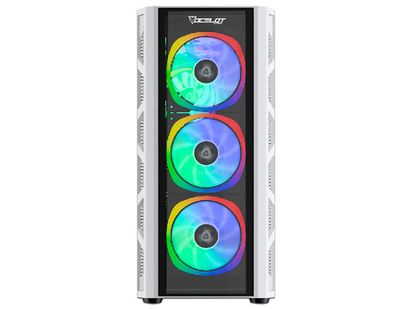 Gabinete Gamer Ocelot OG-C WHITE, Panel de Cristal Templado, E-ATX, Color Blanco, (No Incluye Fuente de Poder).