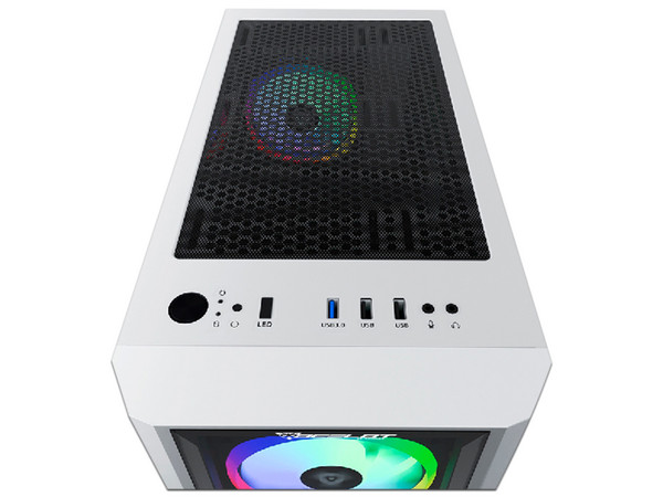 Gabinete Gamer Ocelot OG-C WHITE, Panel de Cristal Templado, E-ATX, Color Blanco, (No Incluye Fuente de Poder).