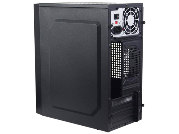 Gabinete Quaroni QCMT-05, Micro-ATX, (Incluye fuente de 500W). Color Negro.