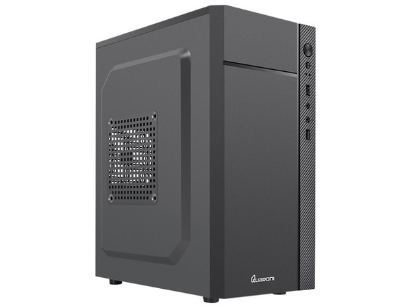 Gabinete Quaroni QCMT-05, Micro-ATX, (Incluye fuente de 500W). Color Negro.