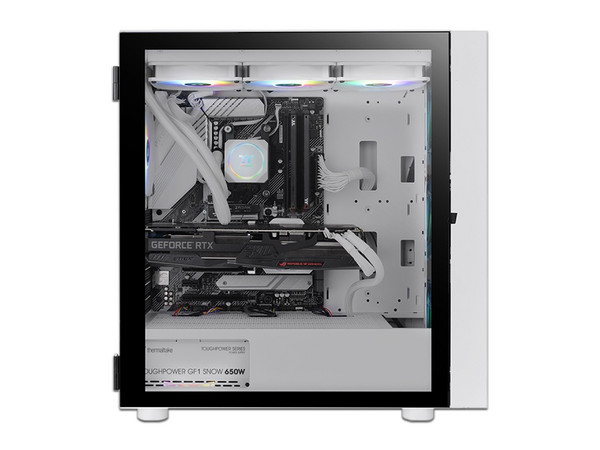 Gabinete Gamer Thermaltake H570 TG ARGB Snow, Mid-Tower, ATX, (No incluye fuente de poder), Color Blanco.