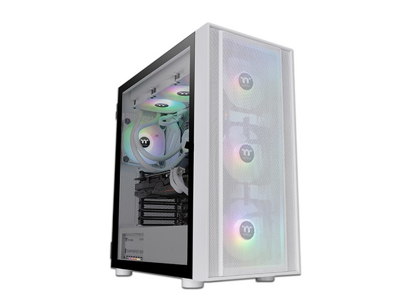 Gabinete Gamer Thermaltake H570 TG ARGB Snow, Mid-Tower, ATX, (No incluye fuente de poder), Color Blanco.