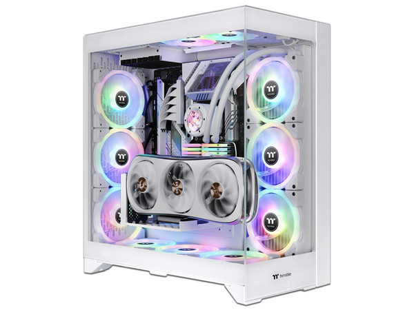 Gabinete Gamer Thermaltake CTE E600 MX Snow, Mid-Tower, E-ATX, (No incluye fuente de poder). Color Blanco.