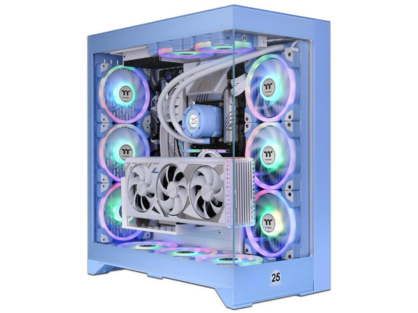 Gabinete Gamer Thermaltake CTE E600 MX, Mid-Tower, ATX (Sin fuente de poder). Color Azul.