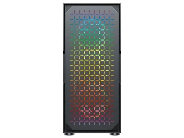 Gabinete Gamer Yaguaret Yamato RGB, ATX (No incluye fuente de poder). Color Negro.