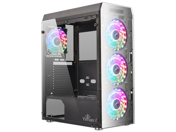 Gabinete Gamer Yeyian Krypton, Mid-Tower, ATX, (sin fuente de poder), Color Gris.