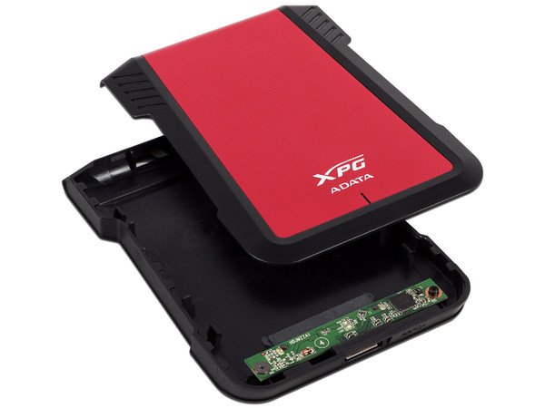 Gabinete XPG EX500 para SSD ó HDD de 7mm y 9.5mm, Convierte tu SSD (SATA) en un Disco Externo USB 3.0. Color Rojo.