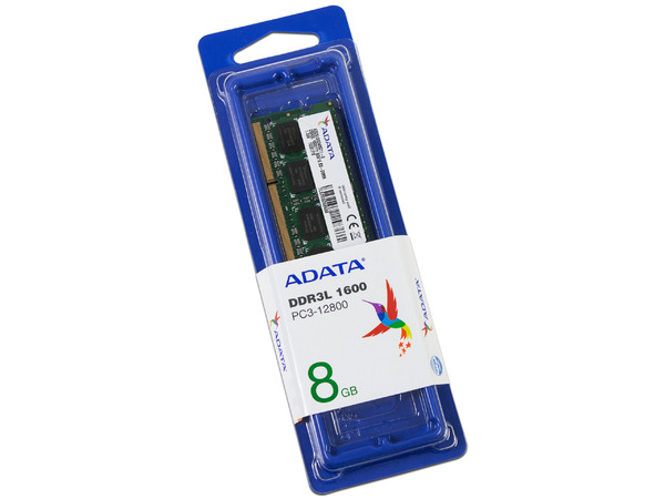 Memoria SODIMM ADATA DDR3L PC3L-12800 (1600MHz), 8GB.