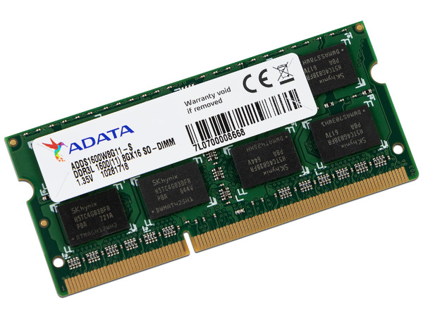 Memoria SODIMM ADATA DDR3L PC3L-12800 (1600MHz), 8GB.