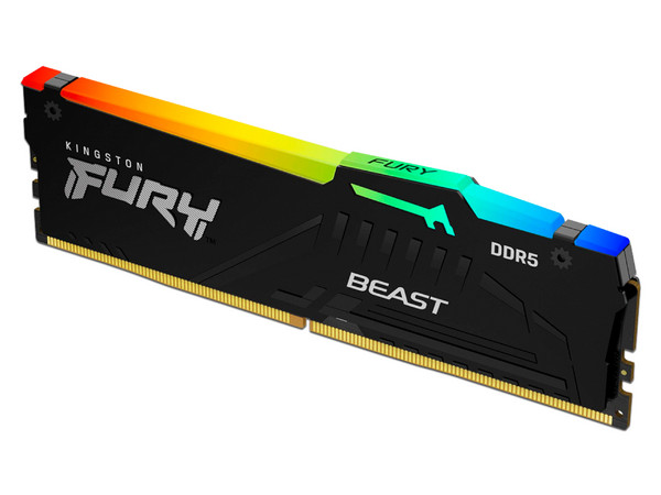 Memoria DIMM Kingston Beast RGB, DDR5 PC5-44800 (5600MHz), CL40, 32GB.