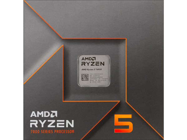 Procesador AMD Ryzen 5 7600X de Séptima Generación, 4.7 GHz (hasta 5.3 GHz), Socket AM5, Caché 32MB, 6 Núcleos, 105W. No incluye disipador.