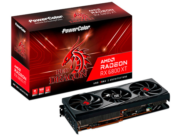Tarjeta de Video AMD Radeon RX 6800 XT PowerColor RED DRAGON, 16GB GDDR6, 1xHDMI, 3xDisplayPort, PCI Express 4.0.