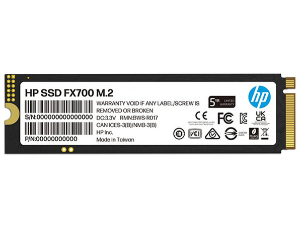 Unidad de Estado Sólido HP FX700 de 512GB, M.2 NVMe PCIe 4.0.