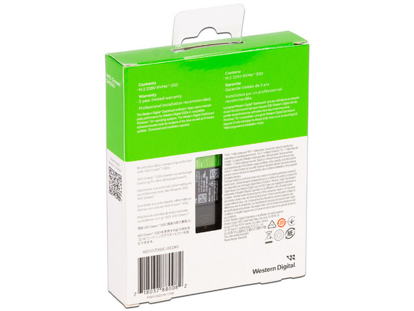 Unidad de Estado Sólido Western Digital Green SN350 de 1TB, 2400 MB/s Lectura, M.2 NVMe PCIe 3.0.