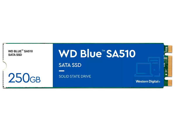 Unidad de estado sólido Western Digital Blue SA510 de 250GB, M.2 SATA III.