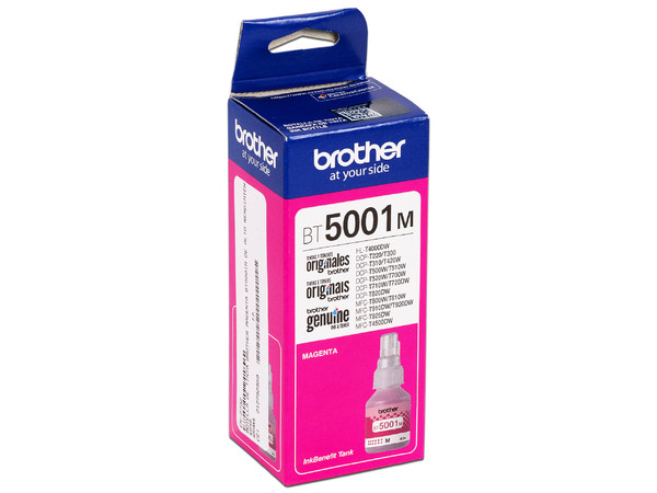 Botella de Tinta Brother, color Magenta, Modelo: BT-5001M, Alto Rendimiento.