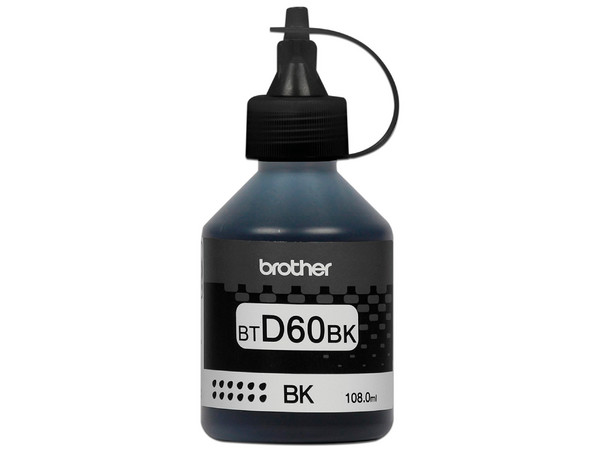 Botella de Tinta Brother, color Negro, Modelo: BTD60BK, Alto Rendimiento.